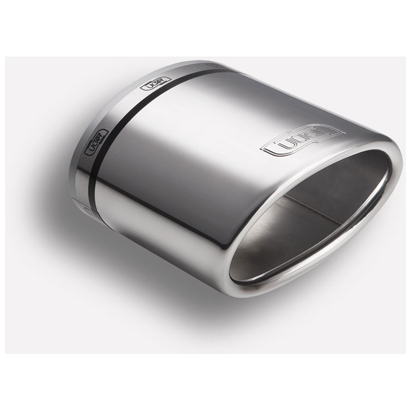 Ulter Sport Exhaust finisher - Oval 120x80mm Slanted - Length 120mm - Installation 50-65mm - Inox