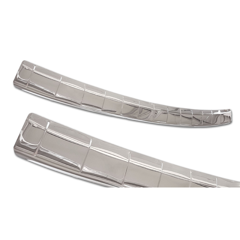 Chrome Stainless Steel Rear bumper protector  Skoda Octavia IV Kombi 2020-2024 & FL 2024- (incl. RS, excl. Scout) 'Ribs'