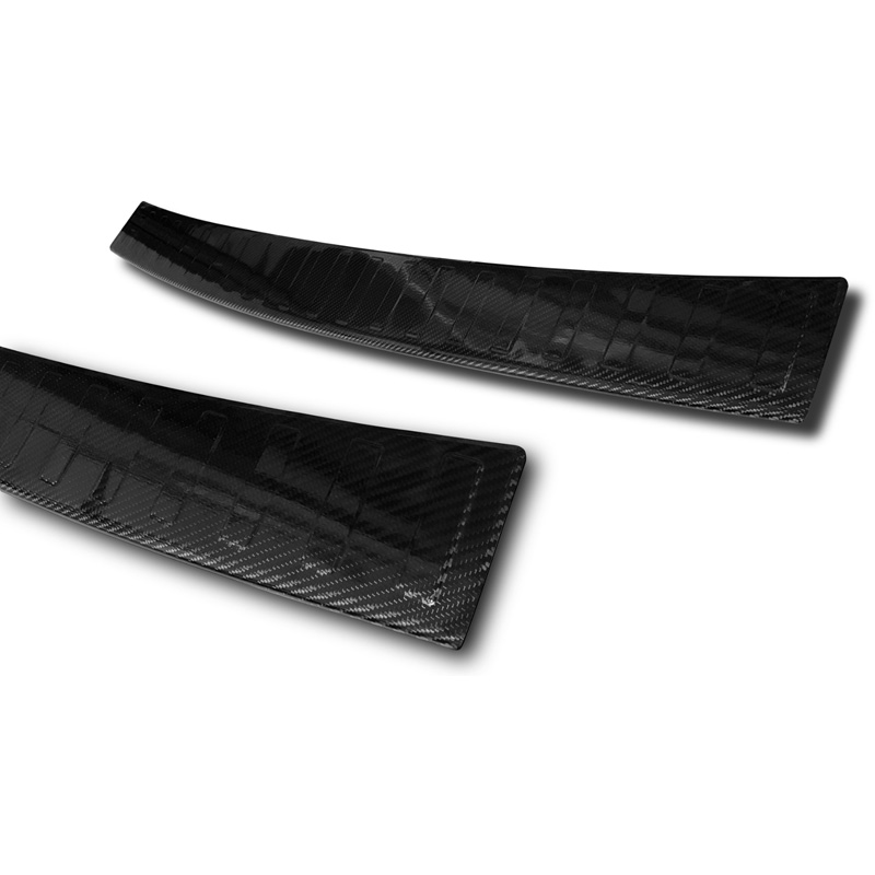 Real 3D Carbon Rear bumper protector  Volkswagen Transporter T6 2015- (with rear hatch) 'Ribs'