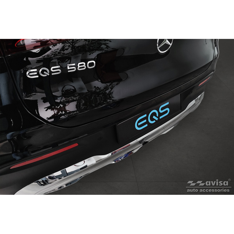 Stainless Steel Rear bumper protector  Mercedes EQS SUV (X296) 2022- 'Ribs'