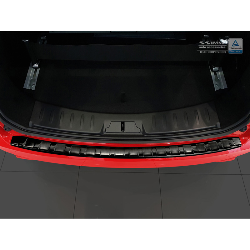 Black Stainless Steel Rear bumper protector  Jaguar E-Pace 2017-2020 & FL 2020- 'Ribs'
