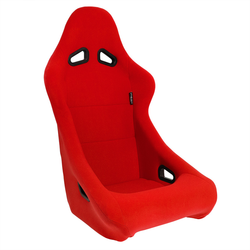 Sport seat 'Zandvoort' - Red - Non-reclinable back-rest - incl. slides