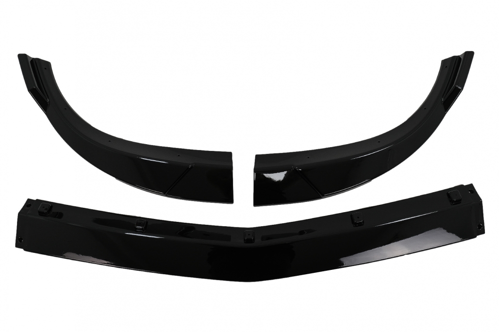 Voorspoiler passend voor Mercedes C-Klasse W204 09-11 Glans Zwart