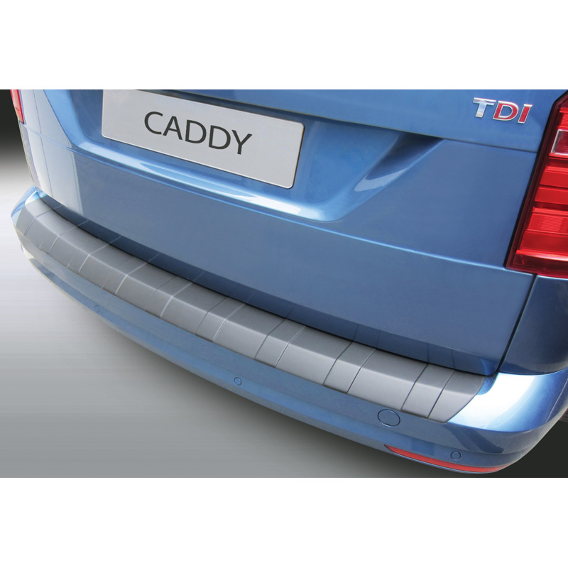 ABS Rear bumper protector  Volkswagen Caddy/Maxi 2015-2020 'Ribs' Black