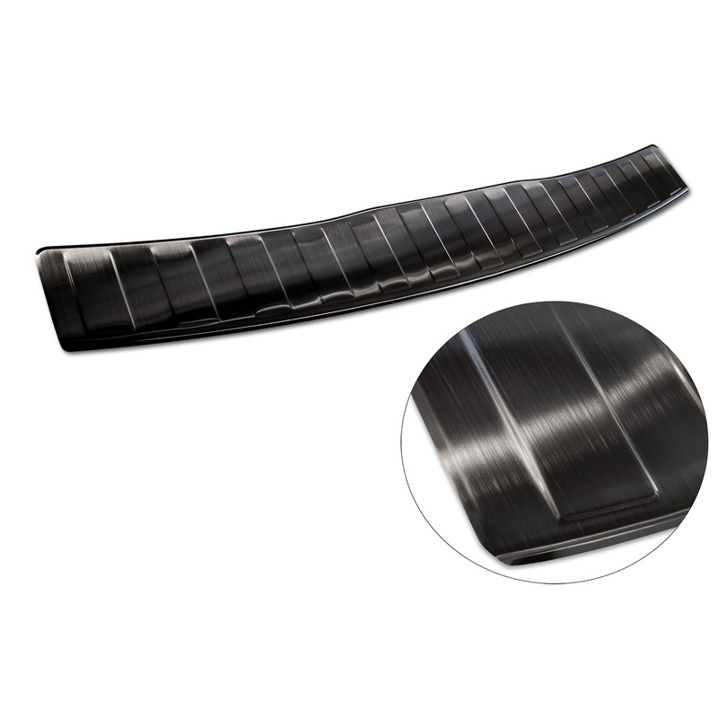 Black Stainless Steel Rear bumper protector  Renault Grand Scenic 2009-2013 & FL 2013-2016 'Ribs'