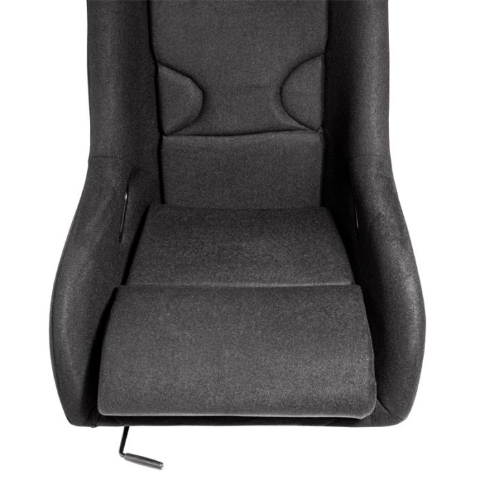 Sport seat 'RR' - Black - Non-reclinable fibreglass back-rest - incl. slides