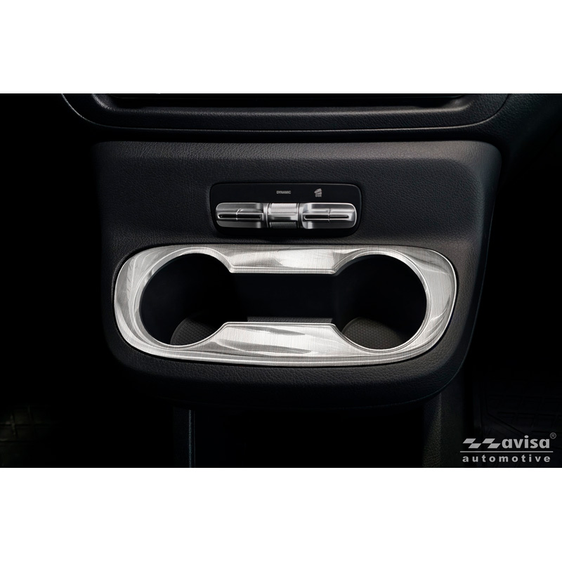 Avisa Stainless Steel cup holder trim cover  Mercedes Vito Tourer W447 Facelift 2024- - Silver