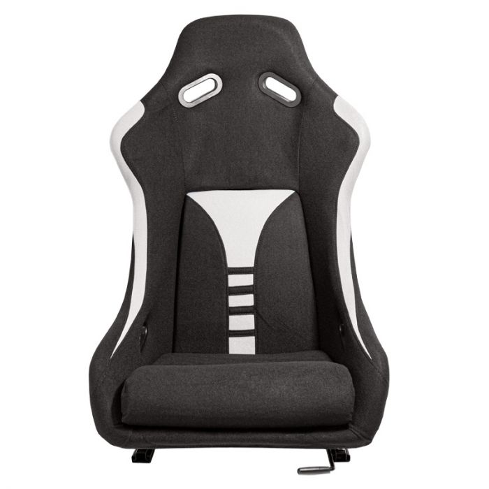 Sport seat 'RT' - Black/Grey - Non-reclinable fibreglass back-rest - incl. slides