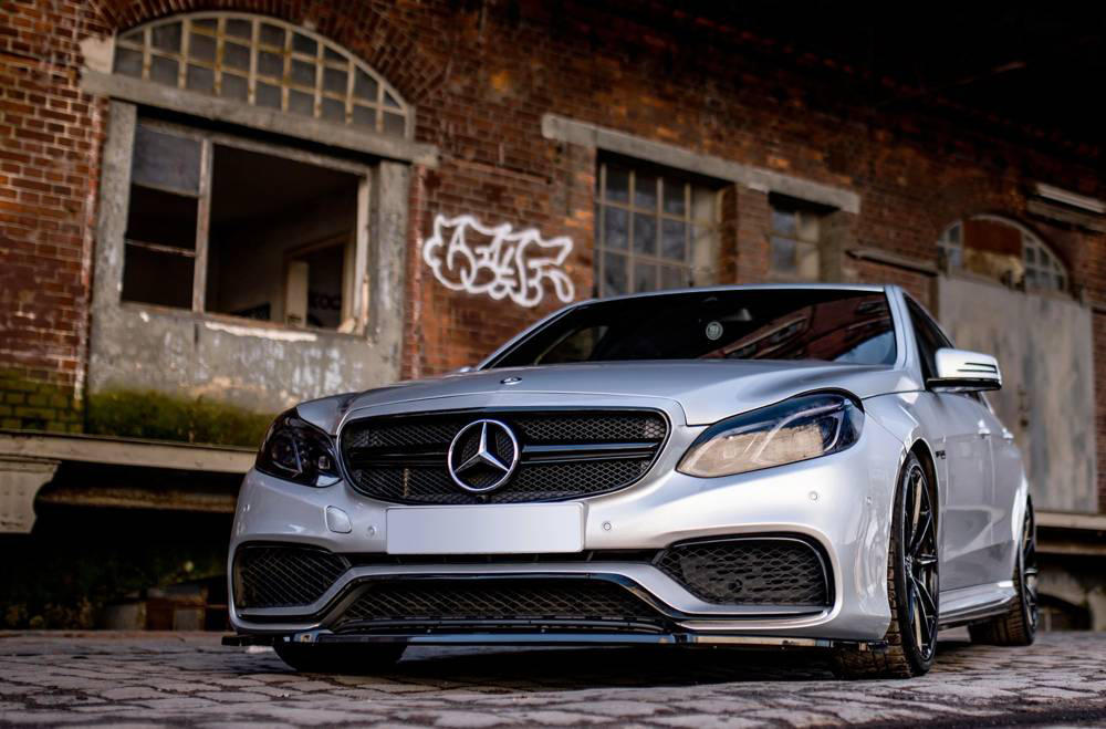 Voorspoiler passend voor Mercedes E-Klasse W212 E63 AMG Facelift 12-16 Glans Zwart