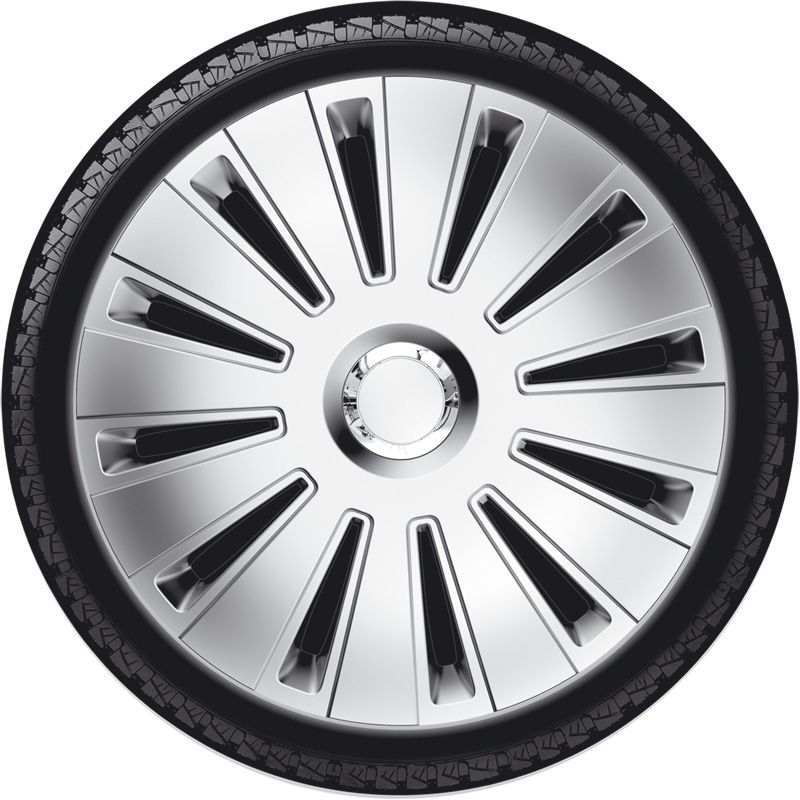 Set wheel covers Daytona Pro 13-inch silver/chrome ring