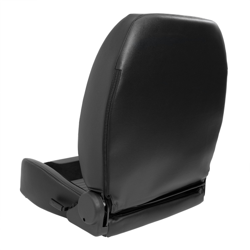 Sport seat 'Classic II ' - Black Synthetic Leather + Suede + Grey stitching - Left-side reclinable back-rest - incl. slides