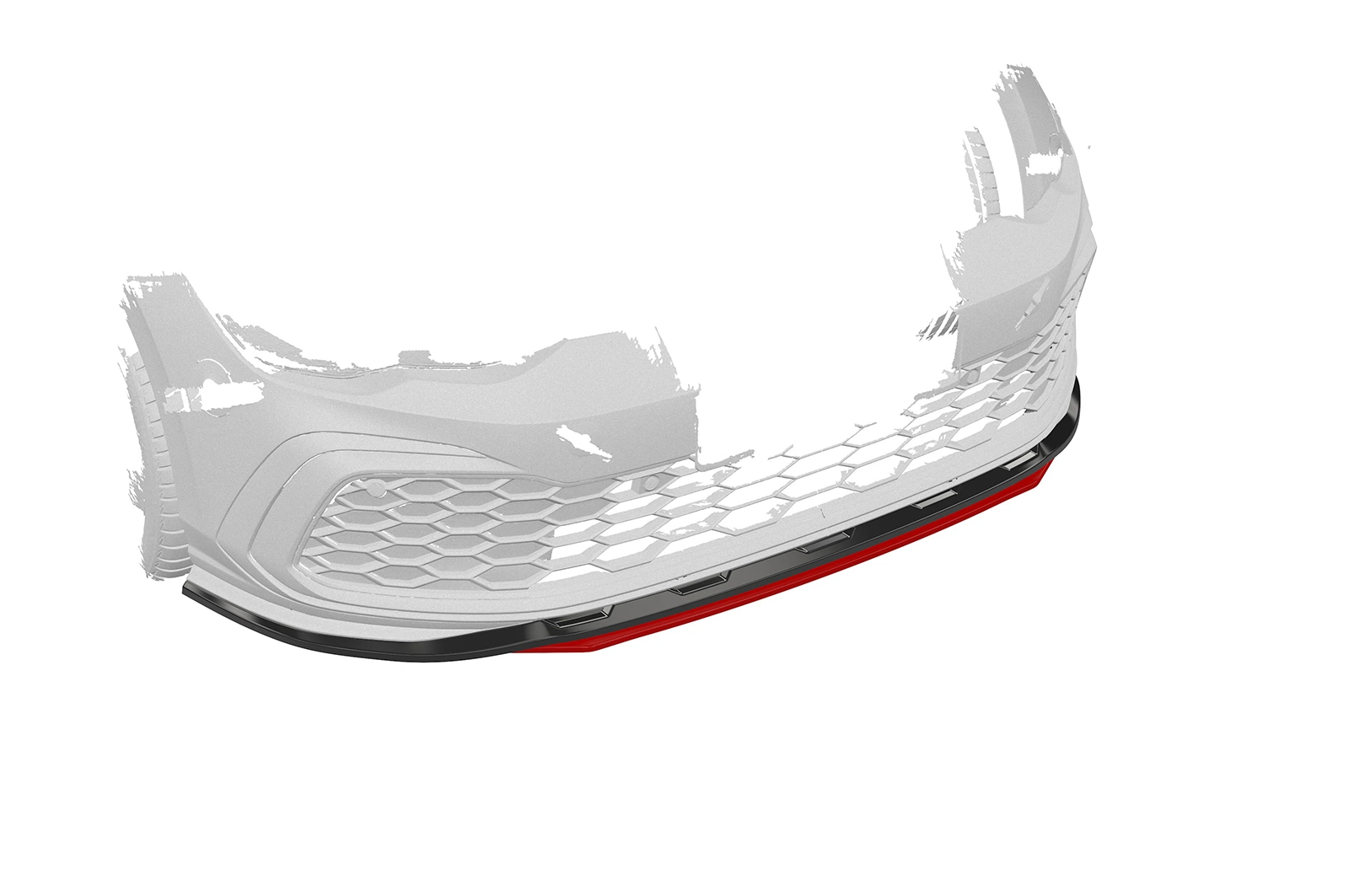 Voorspoiler passend voor VW Golf 8 glans zwart