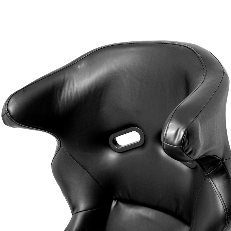 Sport seat 'FS' - Black Synthetic leather - Non-reclinable fibreglass back-rest - incl. slides