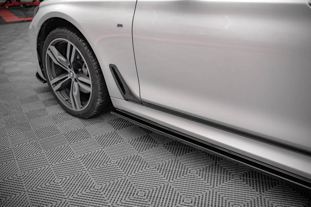 Zijskirts passend voor BMW 7-Serie Lang G12 M-Pakket Maxton Glans Zwart