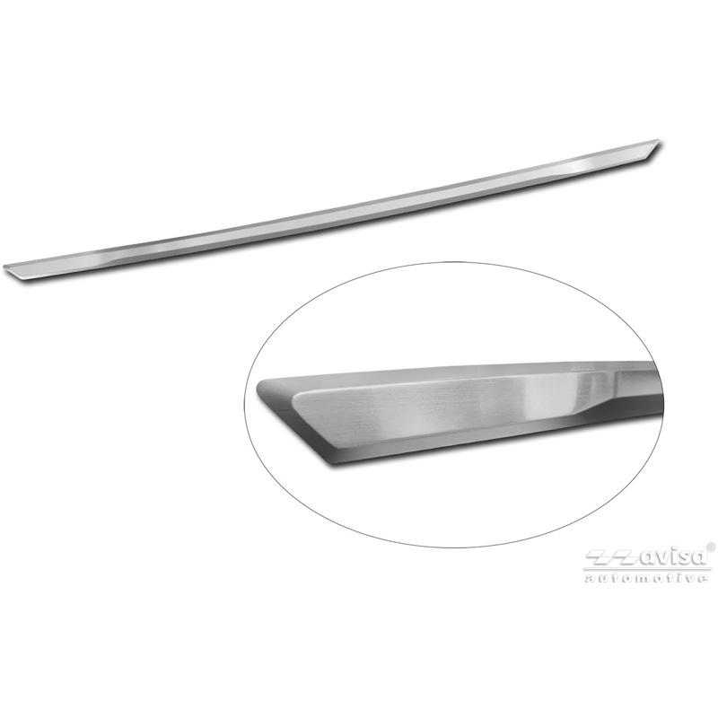 Avisa Brushed Stainless Steel Trunk Tailgate Trim Cover  Skoda Octavia IV Liftback (NX3) 2019-2024 & Facelift 2024-