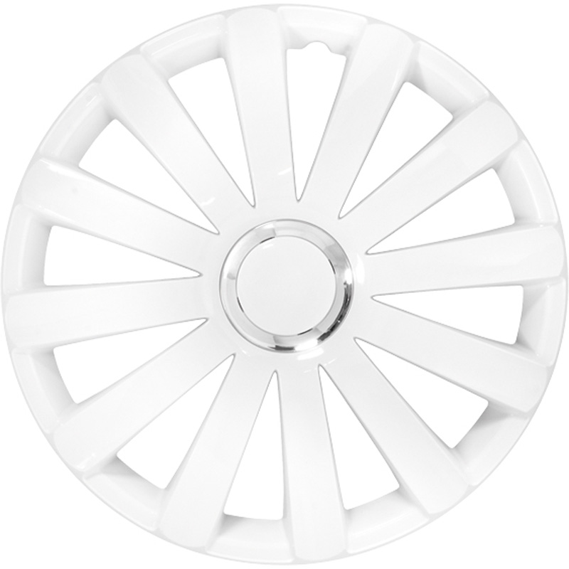 Set wheel covers Spyder 14-inch white + chrome ring