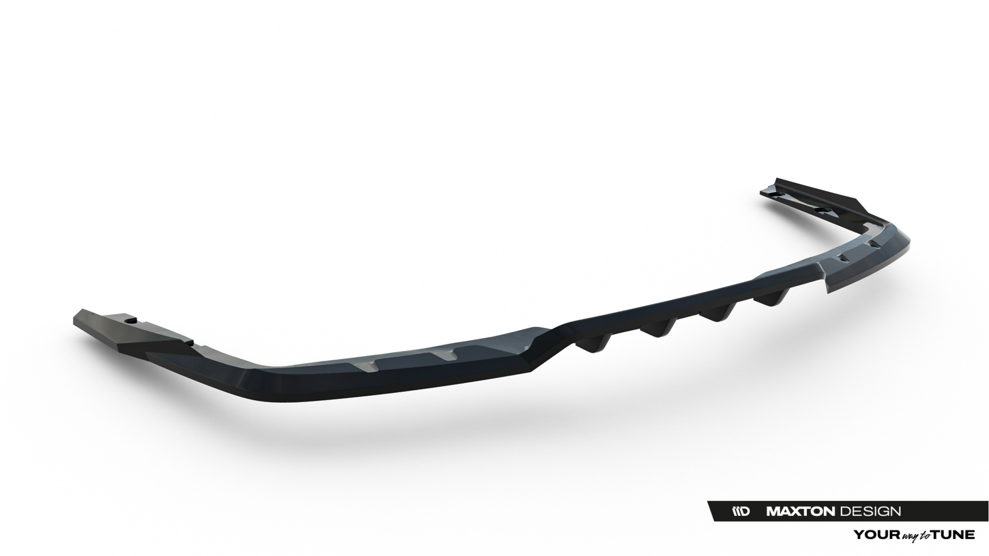 Rear Splitter with Vertical Bars BMW 2 M-Pack Gran Coupe F74 Maxton Gloss Black