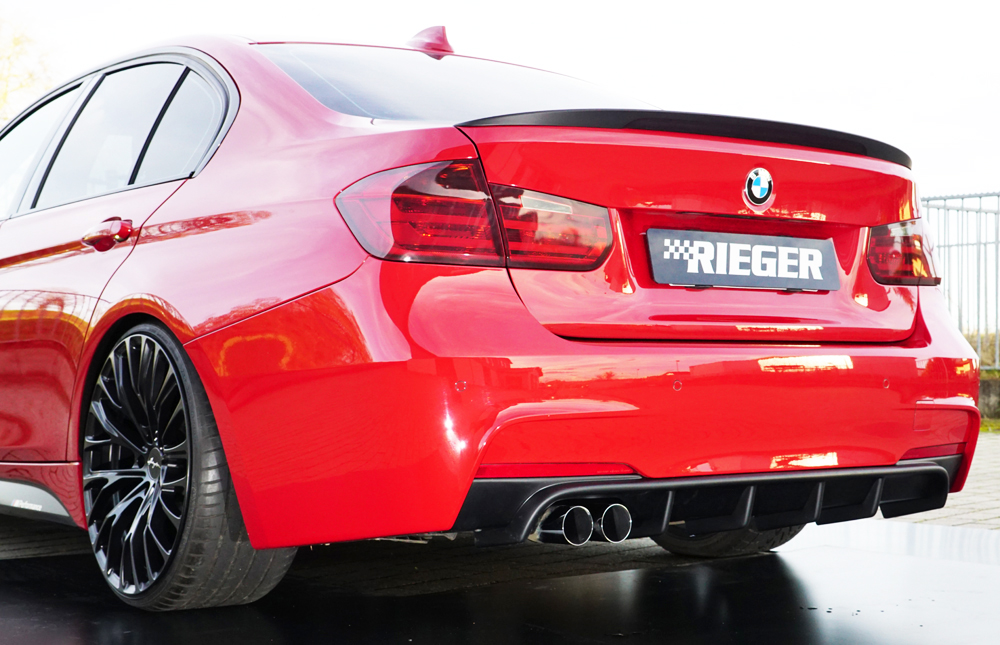 Achter Diffuser passend voor BMW 3Serie F30/F31 2012-... Ongespoten Rieger