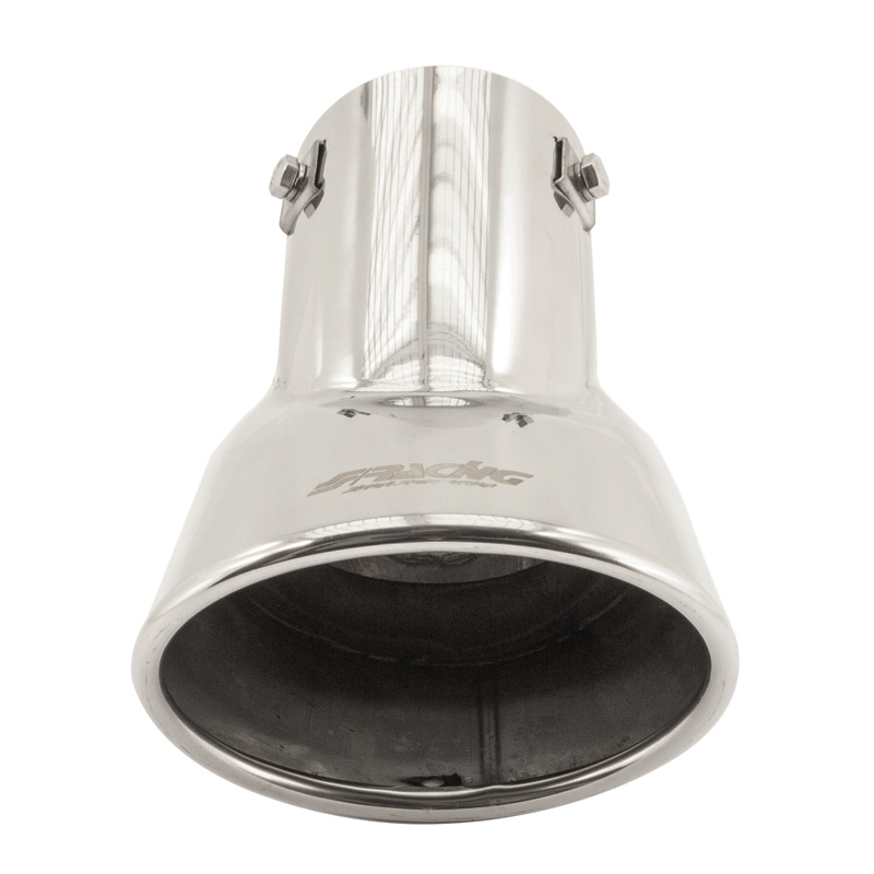 Simoni Racing Exhaust Tip Oval Inox - 116x86xL180mm - Installation 46->74mm