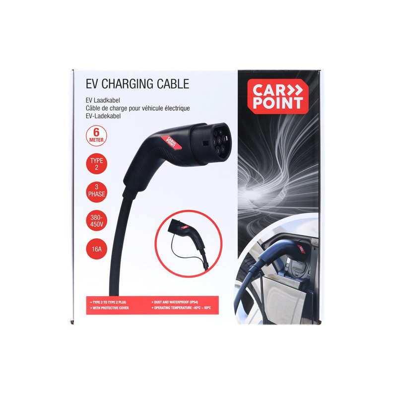 Carpoint Electric Vehicle Charging Cable Type2>2 16A 3-Phase 6-meter