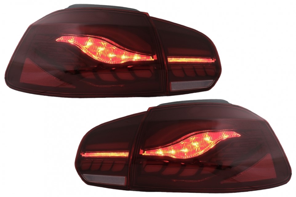 Taillights led VW Golf VI 10/08- R-look Dynamic red/Smoke