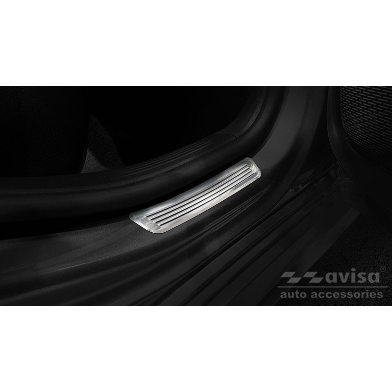 Inox door sill protectors  Mercedes A-Class W177 HB/Sedan 2018- 2-pieces (rear doors)