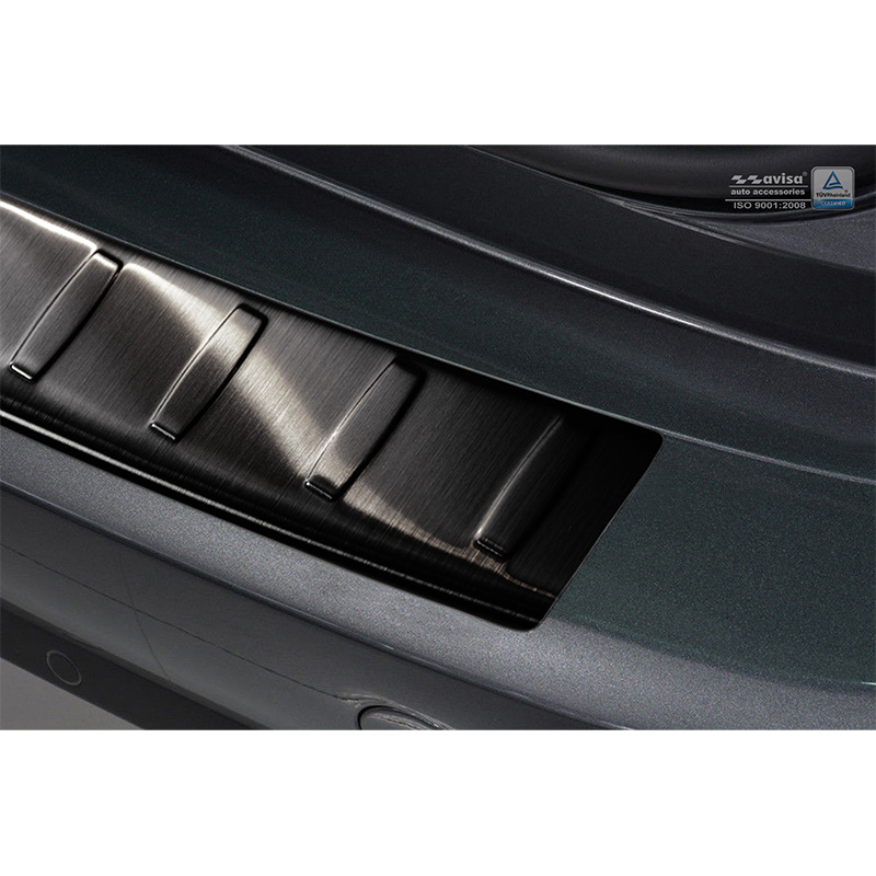 Black Stainless Steel Rear bumper protector  Citroën C4 Picasso 2013- & C4 Spacetourer 2018- 'Ribs'