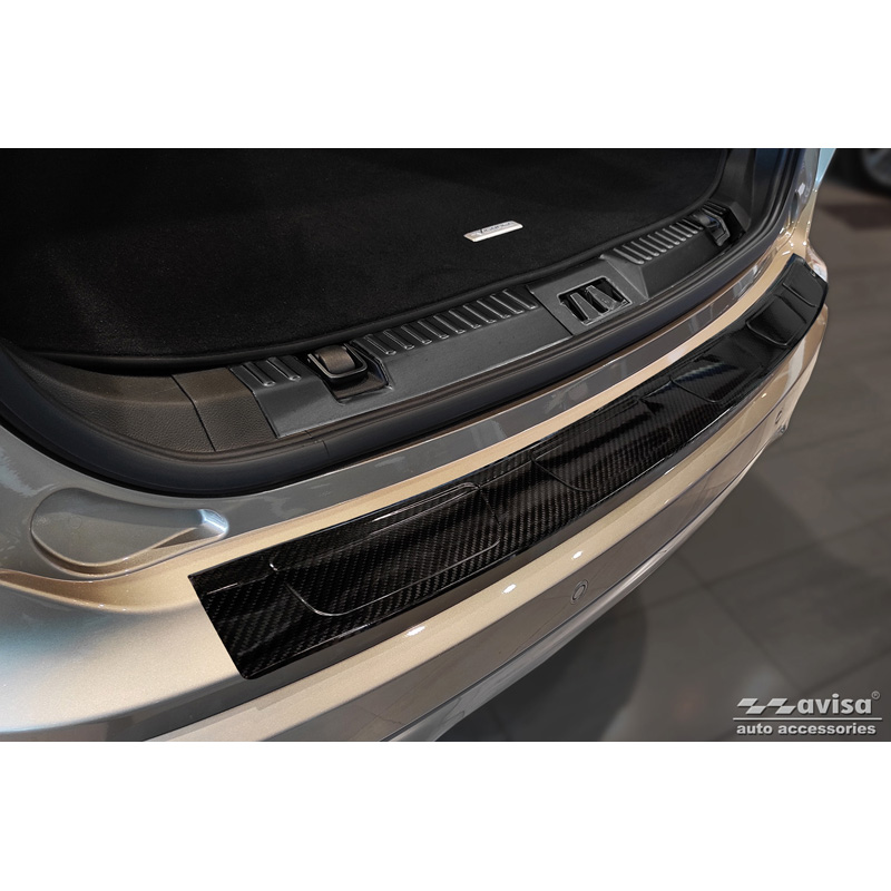 Real 3D Carbon Rear bumper protector  Ford Edge II Facelift 2018- incl. ST-Line & Vignale 'Ribs'