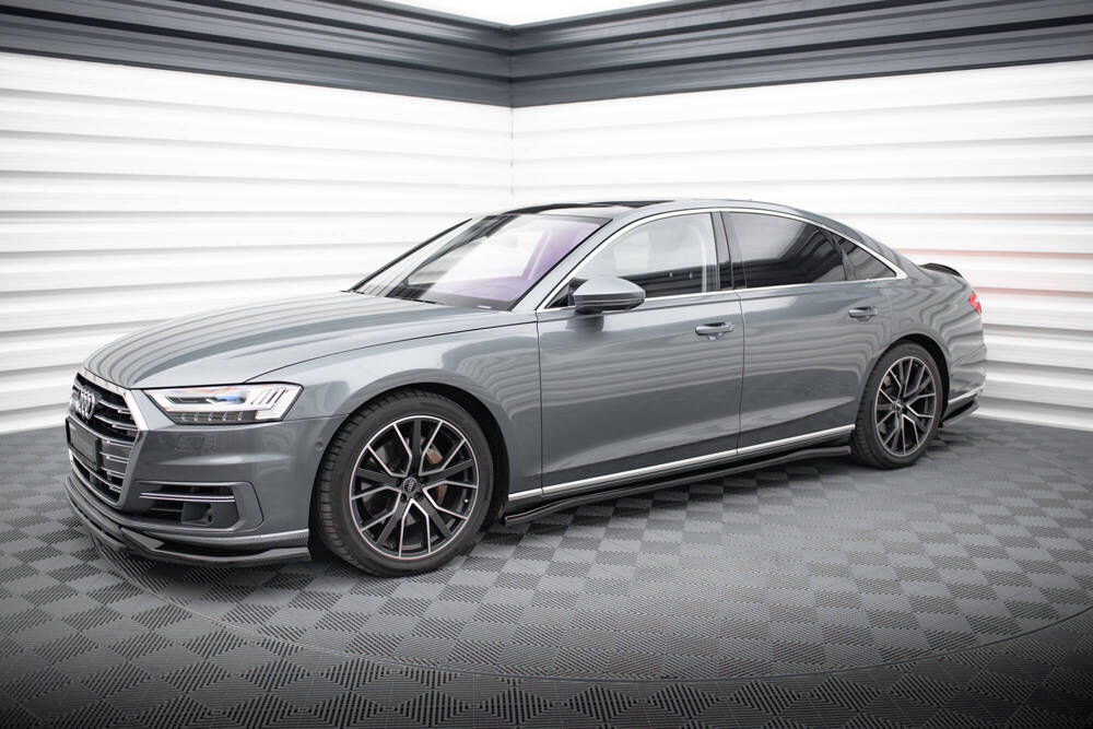 Zijskirts passend voor Audi A8 D5 Maxton Glans Zwart