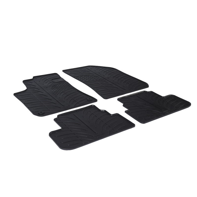 Rubber car mats set  Peugeot 308 5 doors 2013-2021 (FL profile 4-pieces + mounting clips)