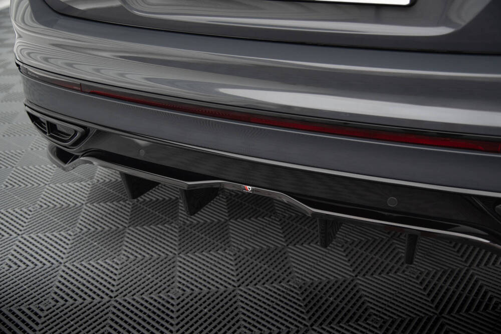 Diffuser passend voor Volkswagen Tiguan R-Line FL Maxton Glans Zwart