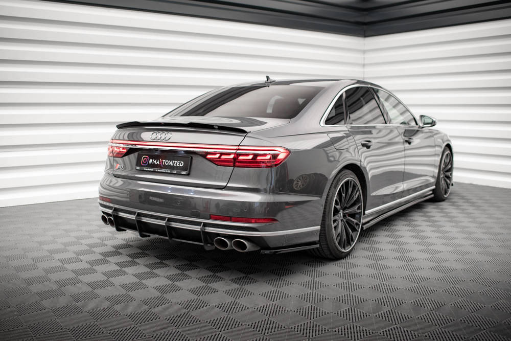 Spoiler passend voor Audi A8 / A8 S-Line / S8 D5 Maxton Glans Zwart