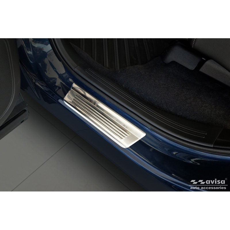 Inox door sill protectors  Honda CR-V VI (RS_) 2023- - 'Lines' - 4-pieces