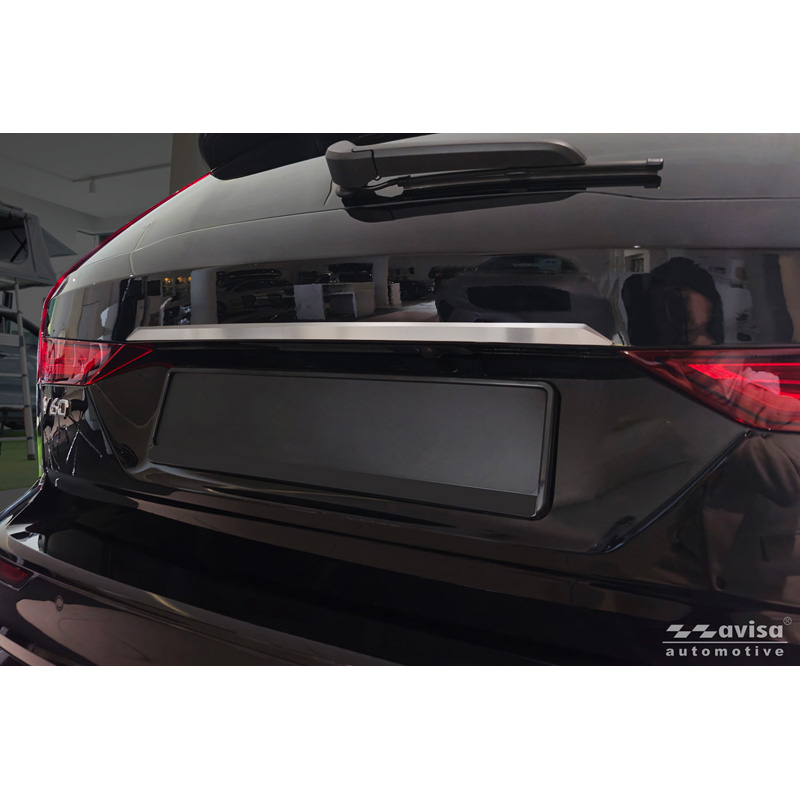 Avisa Brushed Stainless Steel Trunk Tailgate Trim Cover  Volvo V60 II 2018-