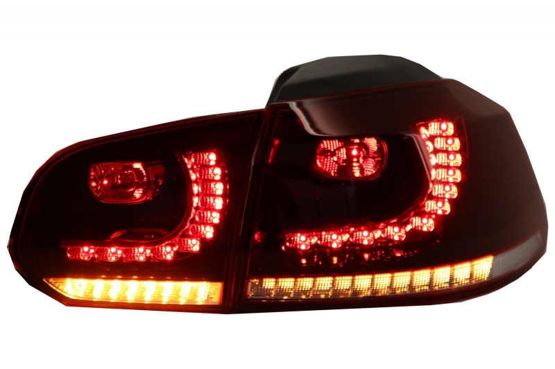 Taillights led VW Golf VI 10/08- R-look Dynamic red/Smoke