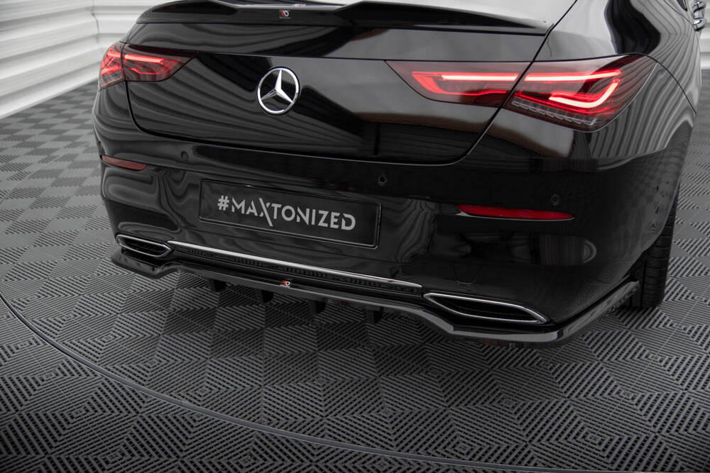 Diffuser passend voor Mercedes Benz CLA Coupe C118 Maxton Glans Zwart
