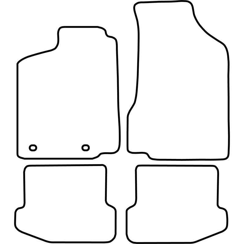Set velour car mats  Volkswagen Polo 6N 1994-1999
