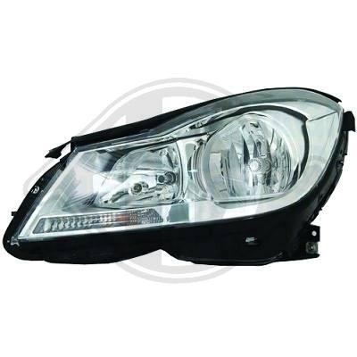 Koplamp rechts W204 11->> Chroom;H7/H8