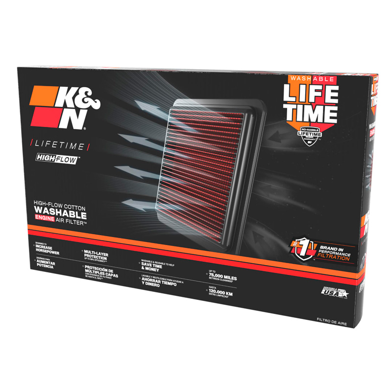 K&N Replacement Air Filter  Ford Transit / Tourneo Custom 2023- & Volkswagen Transporter T7 2024- 2.0 Diesel & 2.5 Petrol PHEV (33-3198)