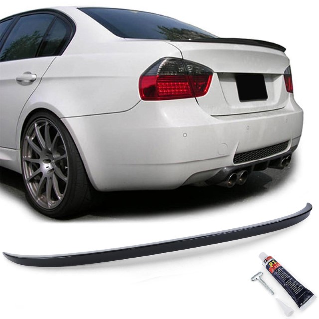 Achterklep Spoiler passend voor BMW E90 05-11 Glans Zwart