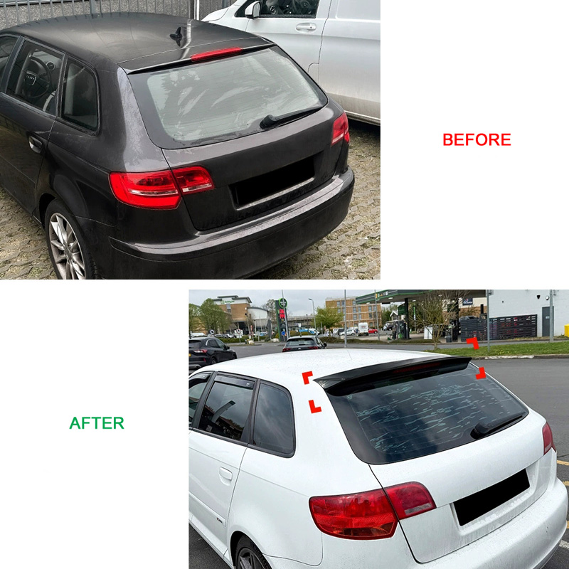 Roof spoiler  Audi A3 (8P) Sportback 2004-2012 (ABS Glossy Black)