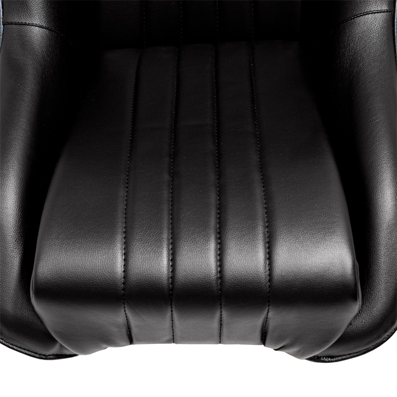 Sport seat 'Classic' - Black Synthetic leather - Non-reclinable back-rest - incl. slides