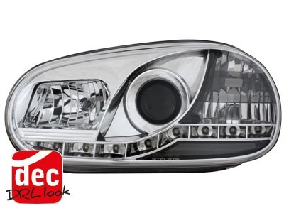 Headlights VW Golf IV Devil Eyes Dayline Chrome