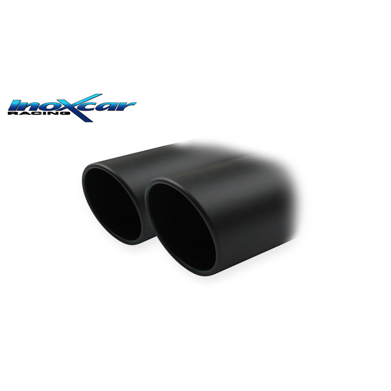 100% Inox Sport Exhaust  Ford Fiësta VII 1.6 ST 182hp 2013- Ø 54 2x80mm X-Race Black Matt