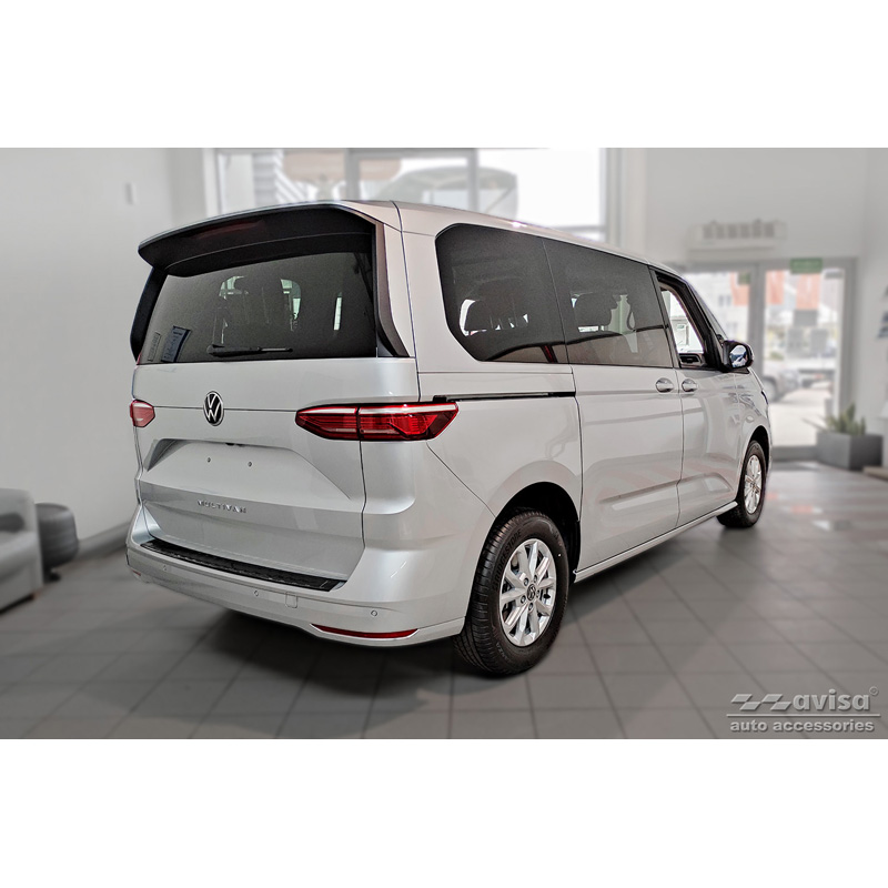 Real 3D Carbon Rear bumper protector  Volkswagen Multivan T7 2021- 'Ribs'