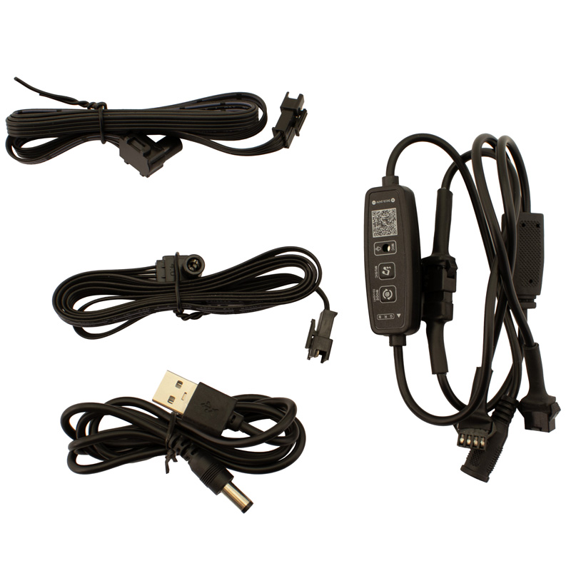 2-Piece Multi-Color LED Interior Ambience Lighting with App Control & 5-meter Optical Fiber