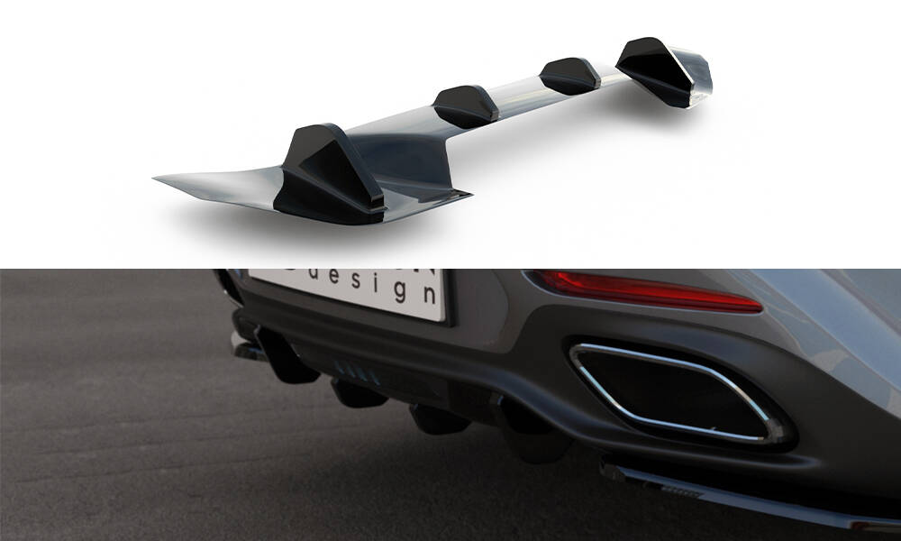 Diffuser passend voor Mercedes AMG GT / GT S C190 Glans Zwart