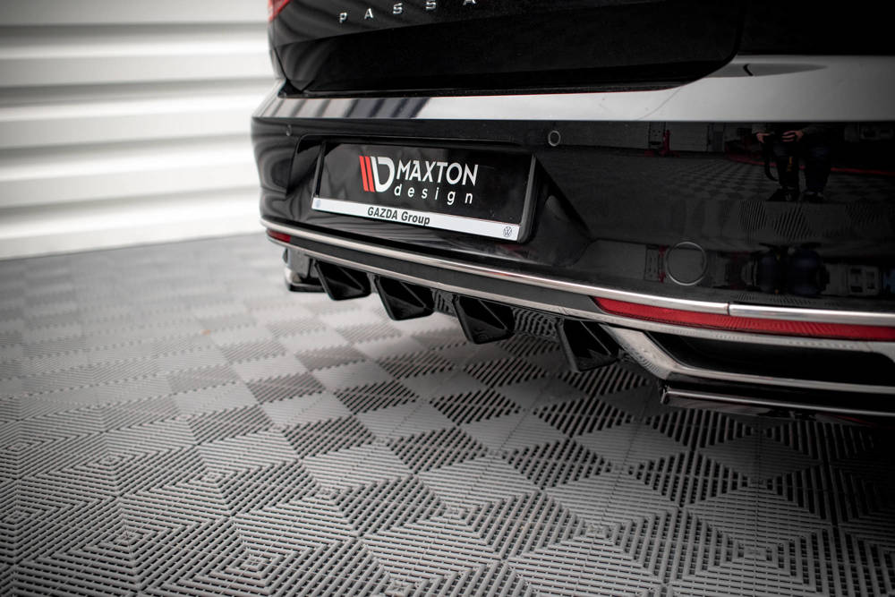 Diffuser passend voor VW Passat B8 FL Maxton Glans Zwart