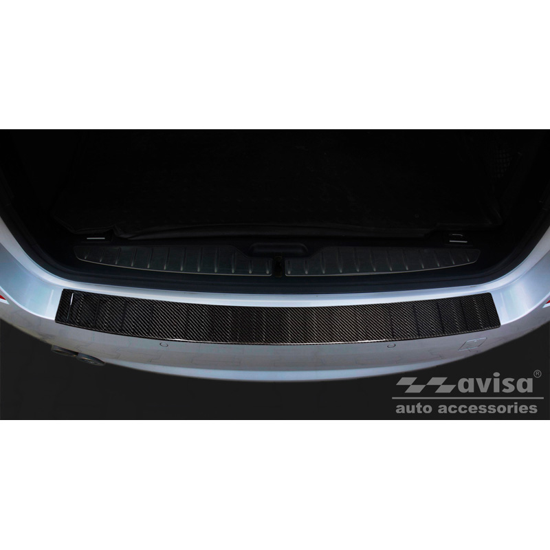 Real 3D Carbon Rear bumper protector  BMW 5-Series F11 Touring 2010-2016 'Ribs'