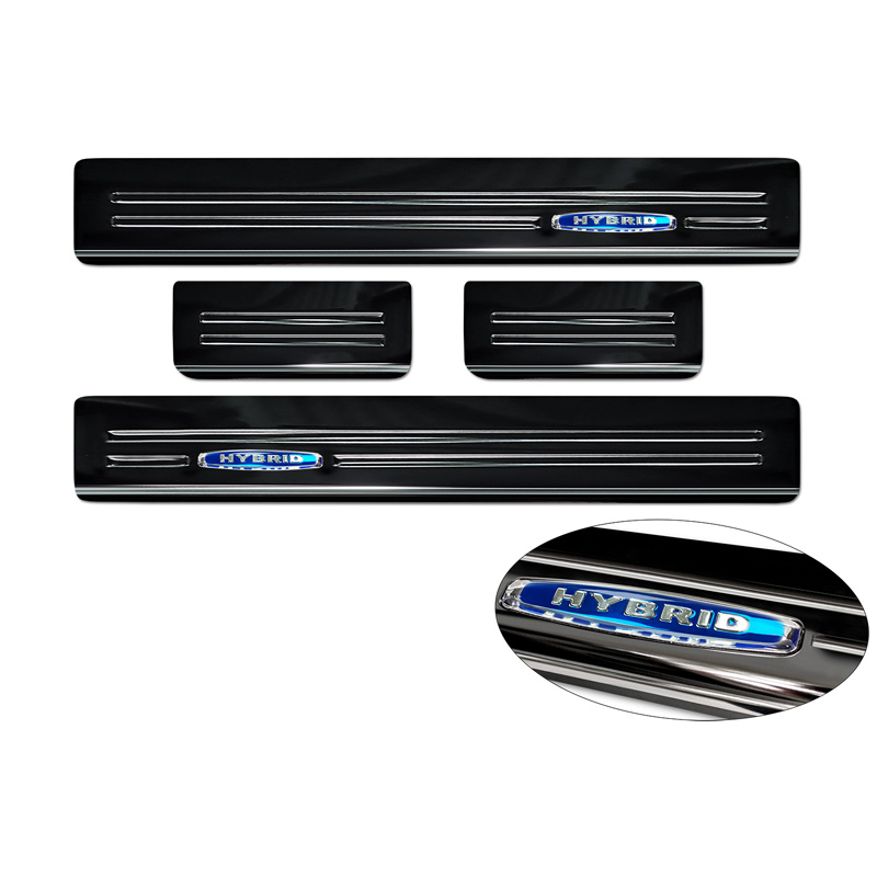Black Inox door sill protectors  Ford Mondeo V Turnier 2014-2019 & Facelift 2019- 'Hybrid' - 4-pieces